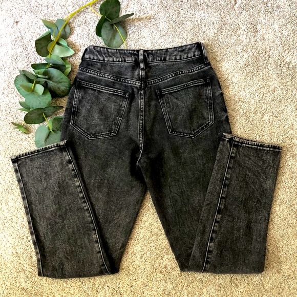 PACSUN Black Distressed Denim Jeans Size 24x27 Mom Jean Cut! - Picture 4 of 6